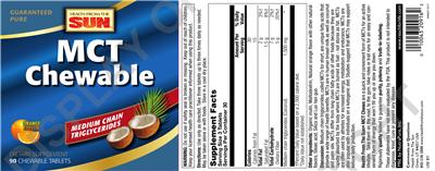 Photo of the Health From The Sun MCT Chewable Orange Flavor label