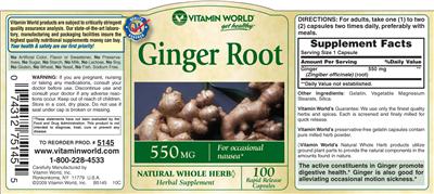 Ginger Root 550 mg