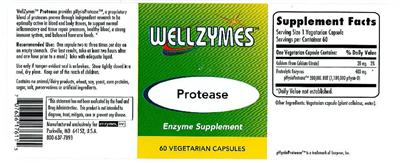 Photo of the WellZymes Protease label