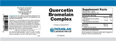 Photo of the Douglas Laboratories Quercetin Bromelain Complex label