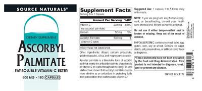 Ascorbyl Palmitate 500 mg