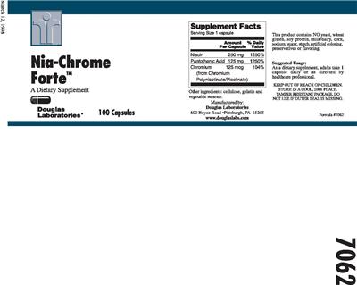 Photo of the Douglas Laboratories Nia-Chrome Forte label