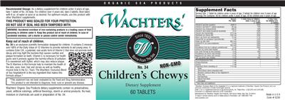 Photo of the Wachters' No. 34 Children's Chewys label