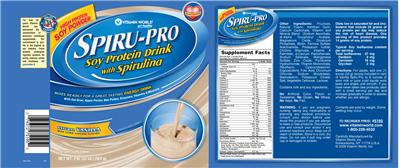 Spiru-Pro Soy Protein Drink With Spirulina Natural Vanilla