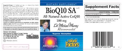 BioQ10 SA All-Natural Active CoQ10 100 mg