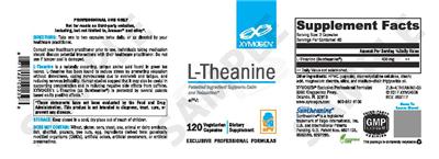 Photo of the XYMOGEN L-Theanine label
