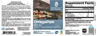 Photo of the Arctic Oils OmegaPure 600 EC label