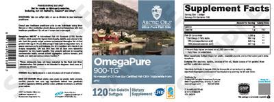 Photo of the Arctic Oils OmegaPure 900-TG label