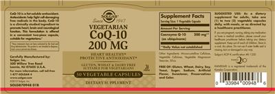 Vegetarian CoQ-10 200 mg
