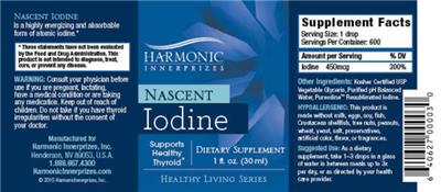 Photo of the Harmonic Innerprizes Nascent Iodine label