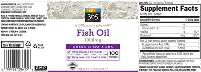 Photo of the 365 Everyday Value Fish Oil 1000 mg label