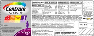 Photo of the Centrum Centrum Silver Women 50+ label