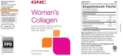 Photo of the GNC Women's Collagen label