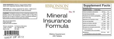 Mineral Insurance Formula