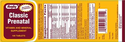 Photo of the Rugby Classic Prenatal label