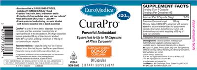 Photo of the EuroMedica CuraPro 200 mg label