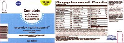 Photo of the Kroger Complete label