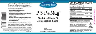 Photo of the EuroMedica P-5-P & Mag label