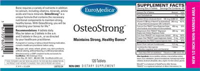 Photo of the EuroMedica OsteoStrong label