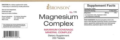 Photo of the Bronson Magnesium Complex label