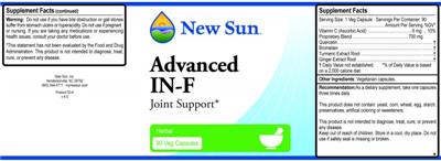 Photo of the New Sun Advanced IN-F label