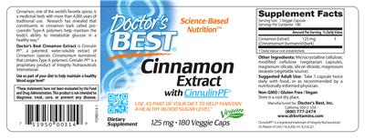 Cinnamon Extract With Cinnulin PF 125 mg