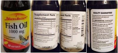 Photo of the Nature's Measure Fish Oil 1000 mg label