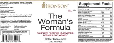 Photo of the Bronson The Woman's Formula label