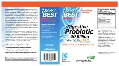 Photo of the Doctor's Best Digestive Probiotic label