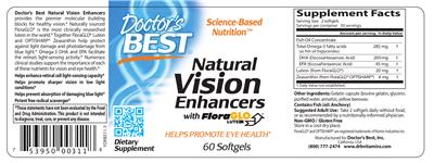 Photo of the Doctor's Best Natural Vision Enhancers label