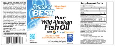 Photo of the Doctor's Best Pure Wild Alaskan Fish Oil With AlaskOmega label