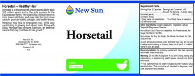 Photo of the New Sun Horsetail label