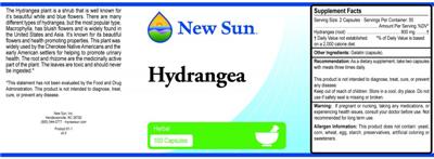 Photo of the New Sun Hydrangea label