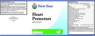 Photo of the New Sun Heart Protectors with EDTA label