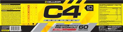 Photo of the Cellucor C4 Original Fruit Punch label