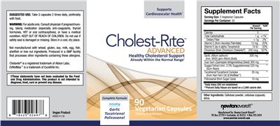 Photo of the NewtonEverett Cholest-Rite label