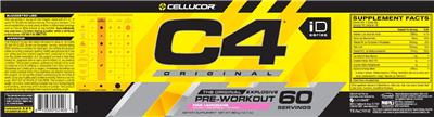 Photo of the Cellucor C4 Original Pink Lemonade label