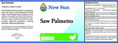 Photo of the New Sun Saw Palmetto label