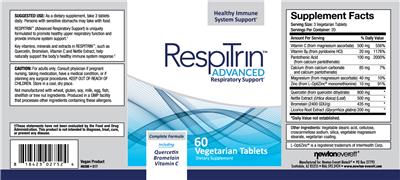 Photo of the NewtonEverett RespiTrin label