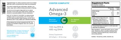 Photo of the Cooper Complete Advanced Omega-3 label