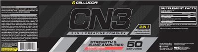 Photo of the Cellucor CN3 Cherry Limeade label