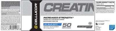 Photo of the Cellucor COR-Performance Creatine Icy Blue Razz label