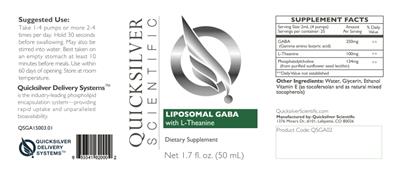 Photo of the Quicksilver Scientific Liposomal GABA With L-Theanine label