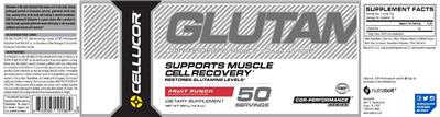 Photo of the Cellucor COR-Performance Glutamine Fruit Punch label