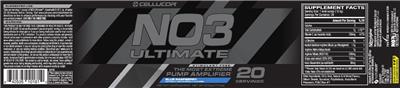 Photo of the Cellucor NO3 Ultimate Blue Raspberry label