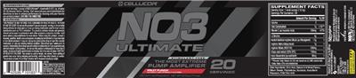 Photo of the Cellucor NO3 Ultimate Fruit Punch label