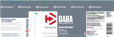 Photo of the Dymatize GABA Unflavored label