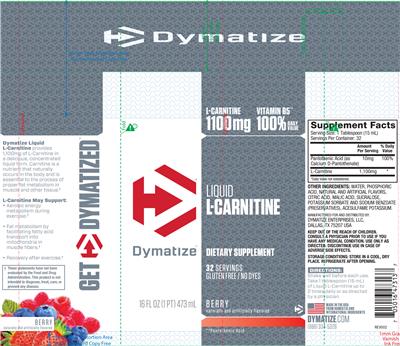 Photo of the Dymatize Liquid L-Carnitine Berry label