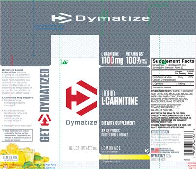 Photo of the Dymatize Liquid L-Carnitine Lemonade label