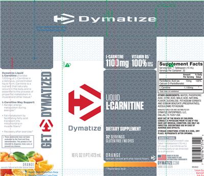 Photo of the Dymatize Liquid L-Carnitine Orange label